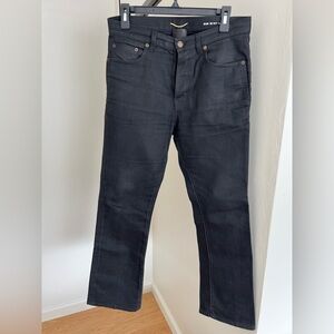 Saint Laurent Black Jeans with Gold Accent